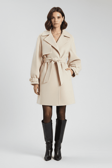 Trenchcoat Damen mit Taillengürtel – Beige