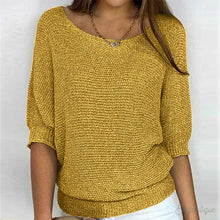 Eunice | Entspanntes Stricktop – Gelb