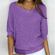 Eunice™ | Entspanntes gestricktes Oberteil – Purple