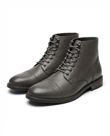 Andersan – Lederstiefel mit Schnürung – Schwarz