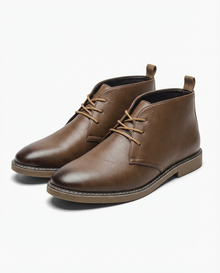 Mathyas – Chukka-Stiefeletten Aus Leder Mit Schnürung – Braun