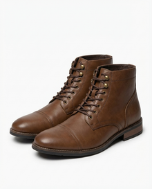 Andersan – Lederstiefel mit Schnürung – Braun