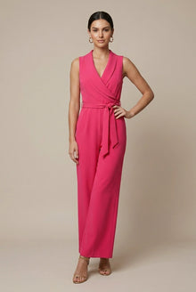 Lucy | Weites Bein Langarm Jumpsuit – Pink