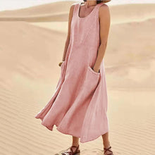 Lena | Kordelkleid mit Taschen – Rosa
