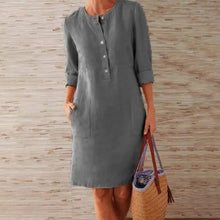 Lena | Kleid mit langen Ärmeln – Grau