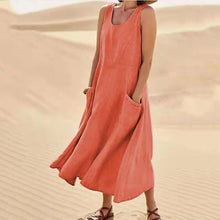 Lena | Kordelkleid mit Taschen – Orange