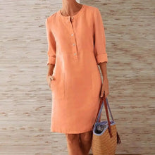 Lena | Kleid mit langen Ärmeln – Orange