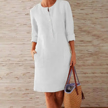 Lena | Kleid mit langen Ärmeln – Weiß