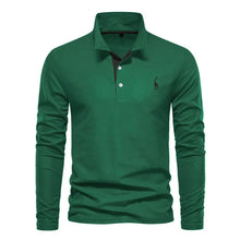 Klassiek Heren Poloshirt met Lange Mouwen - Felix – Grün