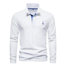 Klassiek Heren Poloshirt met Lange Mouwen - Felix – Weiß