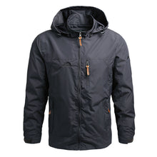Trendige Softshelljacke mit verstellbarer Kapuze für Herren | Ideal für den Winter – Grau