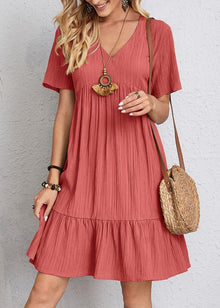 Bora | Figurschmeichelndes Sommerkleid – Hellrot