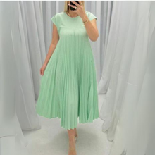 Nessa® | Leichtes und frisches Plisseekleid – Grün