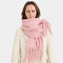 Warmer Winterschal Damen – Rosa