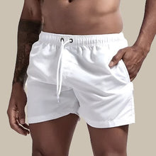 Premium Herren Schwimmshorts schnelltrocknend und basic – Weiß