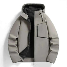 Windbreaker Gefüttert Herren – Grau