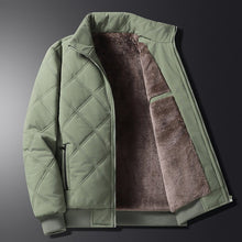 Winterjacke Herren Gesteppt mit Fleecefutter – Grün