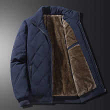 Winterjacke Herren Gesteppt mit Fleecefutter – Blau