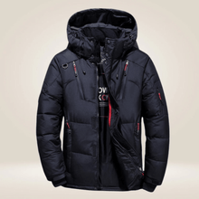 Winterjacke Herren Outdoor mit Kapuze – Schwarz