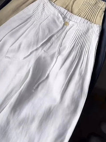 Mara | Leichte Leinenhose für den Sommer – Weiß