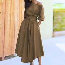 Elegantes Damen A-Linien Kleid für vielseitige Anlässe – Khaki