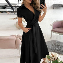 Elegantes Damen A-Linien Kleid für vielseitige Anlässe – Schwarz 01