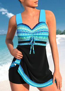 Sommerliches Swim Dress Badekleid für Damen – Blau