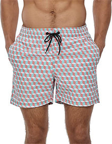 Trendy Herren Badehose, modisch und bequem – Weiß