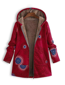 Aerilyn – Warmer Und Weicher Parka Mit Taschen – Rot