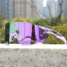 FlashLens – Sonnenbrille Mit Einem Schild Und Spiegelglas – Transparenter Amethyst