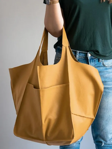 Aizel - Strandtasche Eleganz am Meer Unverwechselbar – GELB