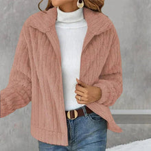Olympia - Entspannte Plüschjacke – Rosa