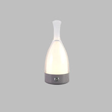 LED Tischlampe in Flaschenform – Wiederaufladbare Designleuchte – Silber