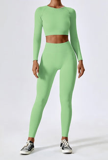 Zahara | Nahtloses Zweiteiliges Sport-Set – Grün